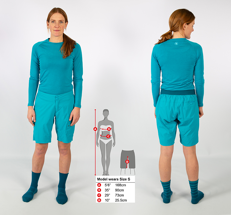 Endura Damen Hummvee Lite Shorts mit Innenhose - S – Bild 3